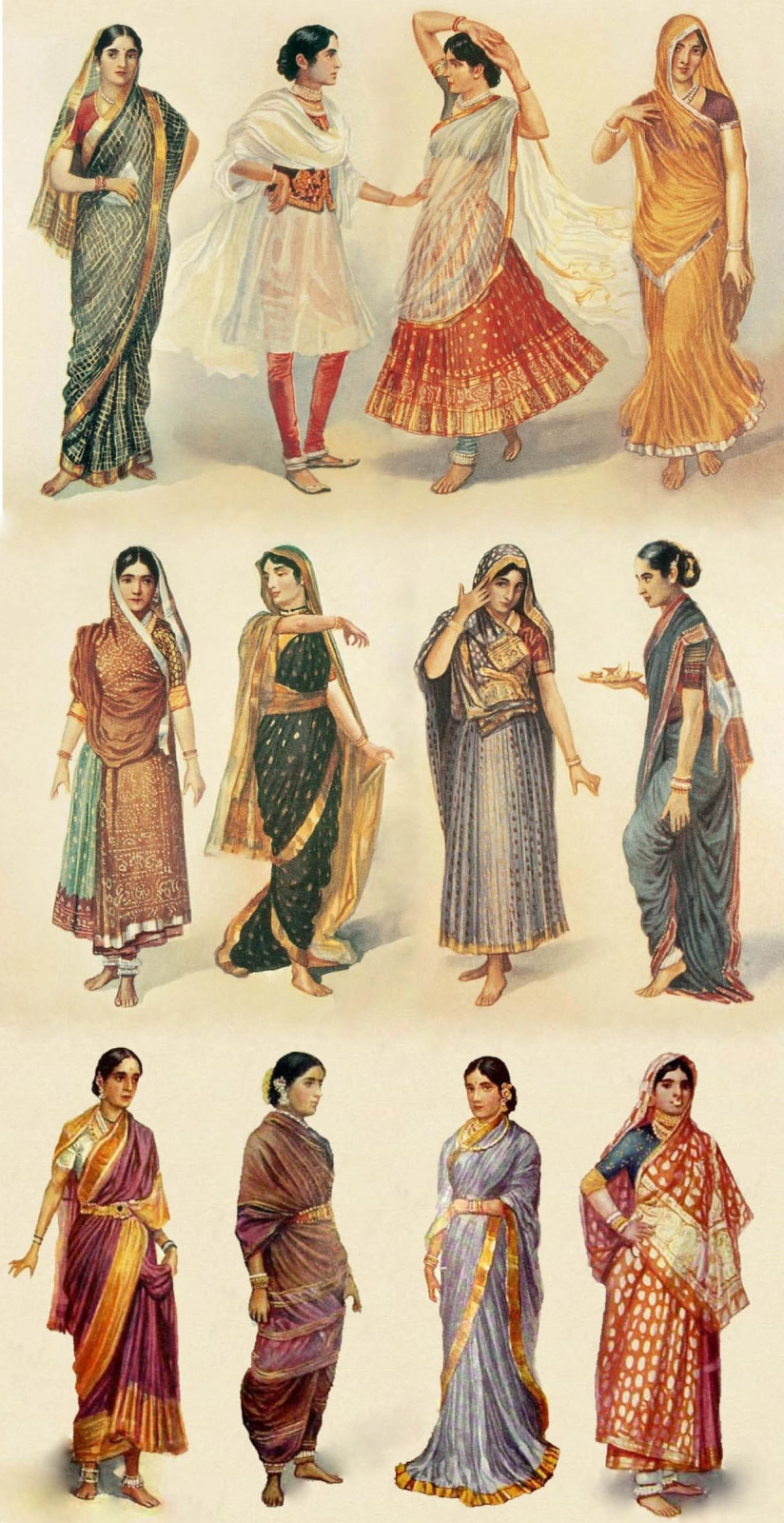 styles de sari traditionnels indiens